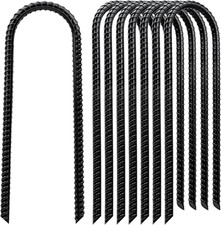 Heavy Duty Trampoline Stakes U-Shaped Ground Anchors 12 Inch Galvanized Steel