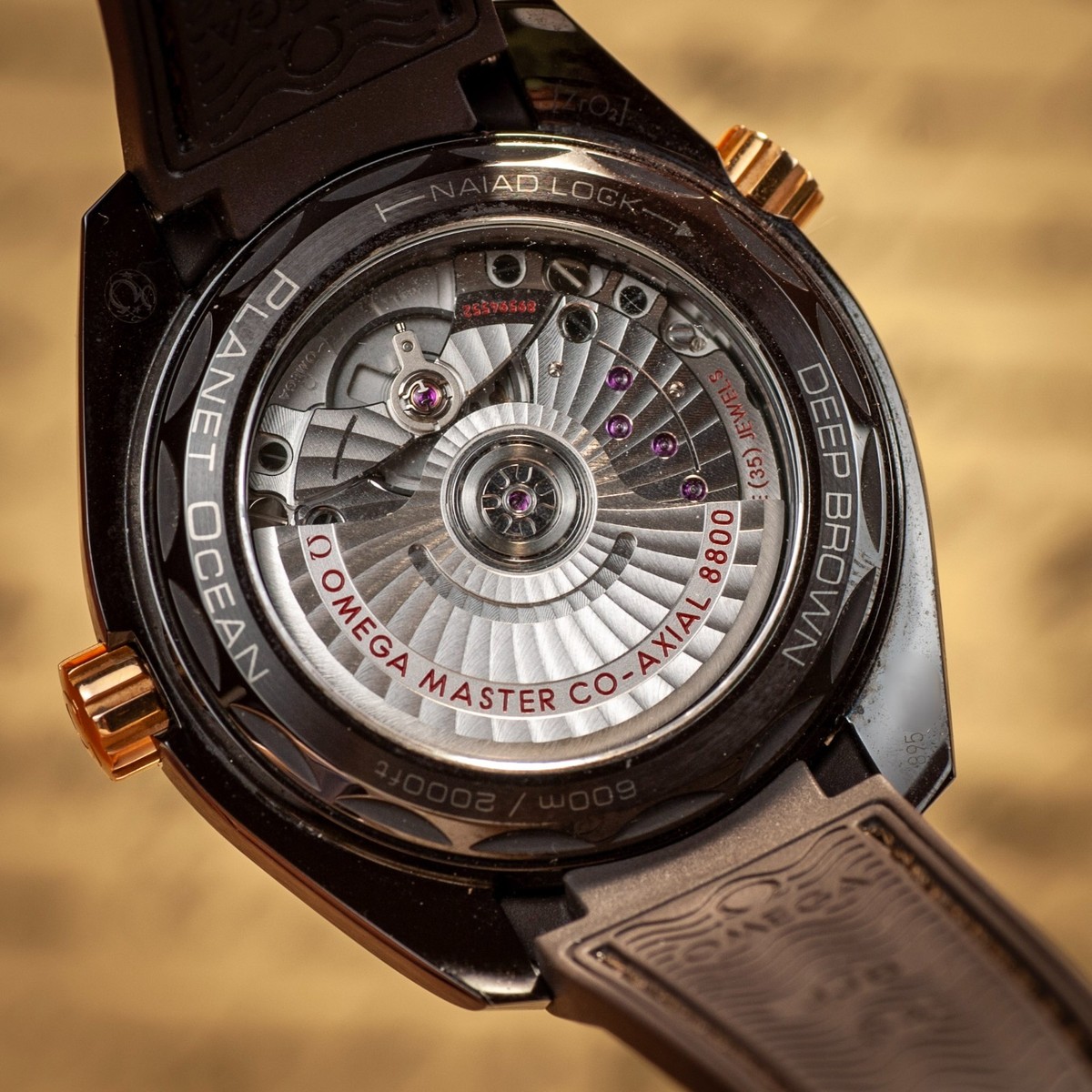 Omega Planet Ocean 39.5mm 'Deep Brown' Ceramic/Sedna Gold - 215.62