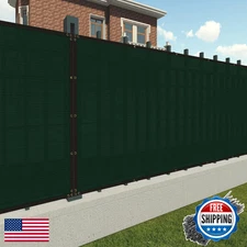 Patio 6x20ft Green Privacy Screen Commercial Grade Mesh Shade Fabric Windblock
