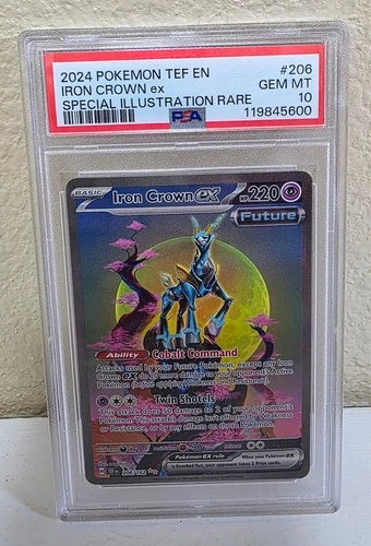 2024 POKEMON TEF EN-TEMPORAL FORCES #206 IRON CROWN EX PSA 10
