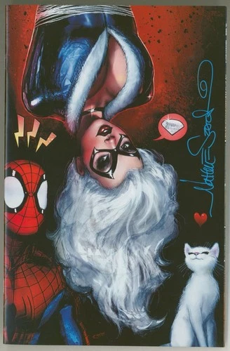 SIGNED Nathan Szerdy Variant Cover Art Amazing Spiderman #59 LGY #953 Black Cat