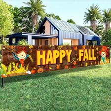 Happy Fall Banner 118 X 20 Inchs Fall Thanksgiving Outdoor Party Decorations Ban