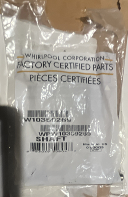 #ad Whirlpool Shaft WPW10359269 Factory Certified Washer Dryer Replacement Part $19.00