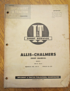 I&T Shop Service Allis-Chalmers Shop Manual AC-5