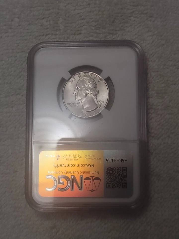 2021 P George Washington Crossing The Delaware Quarter  / Die Chip Error - Image 3 of 4