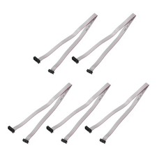 5 Pcs Flat Ribbon Cable, 2.54mm Pitch 12mm Width 50cm Long 10 to 16 Pin