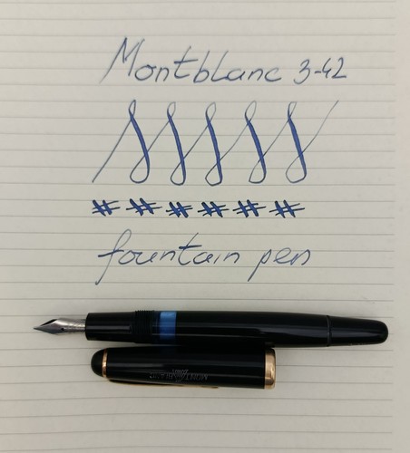 MONTBLANC 3-42 PISTON 1ST GENERATION FOUNTAIN PEN SS OF FLEX NIB VINTAGE RARE - 第 2/13 張圖片
