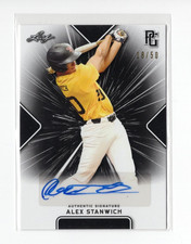 2021 Leaf Perfect Game National Showcase Black Auto SP/50 Alex Stanwich #BA-AS1