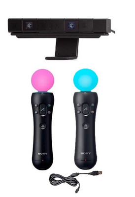 Sony PlayStation 4 PS4 VR PS Move Motion 2 X Controller & Camera Bundle