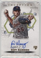 2022 Topps Inception Base Rookie and Emerging Stars /225 Matt Manning Auto 1e3h