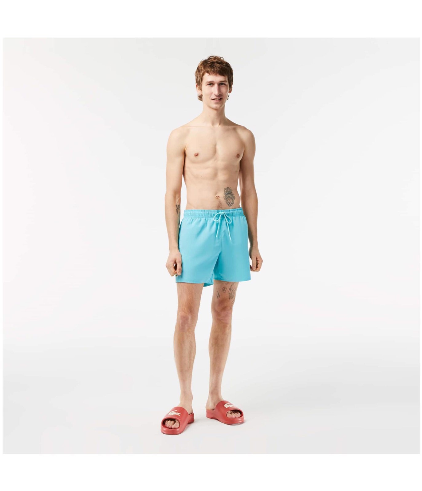 Мужские легкие быстросохнущие плавки для плавания Lacoste зеленые XX размера 6790₽