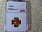 1937 Lincoln Wheat Cent 1c NGC MS 65 RD