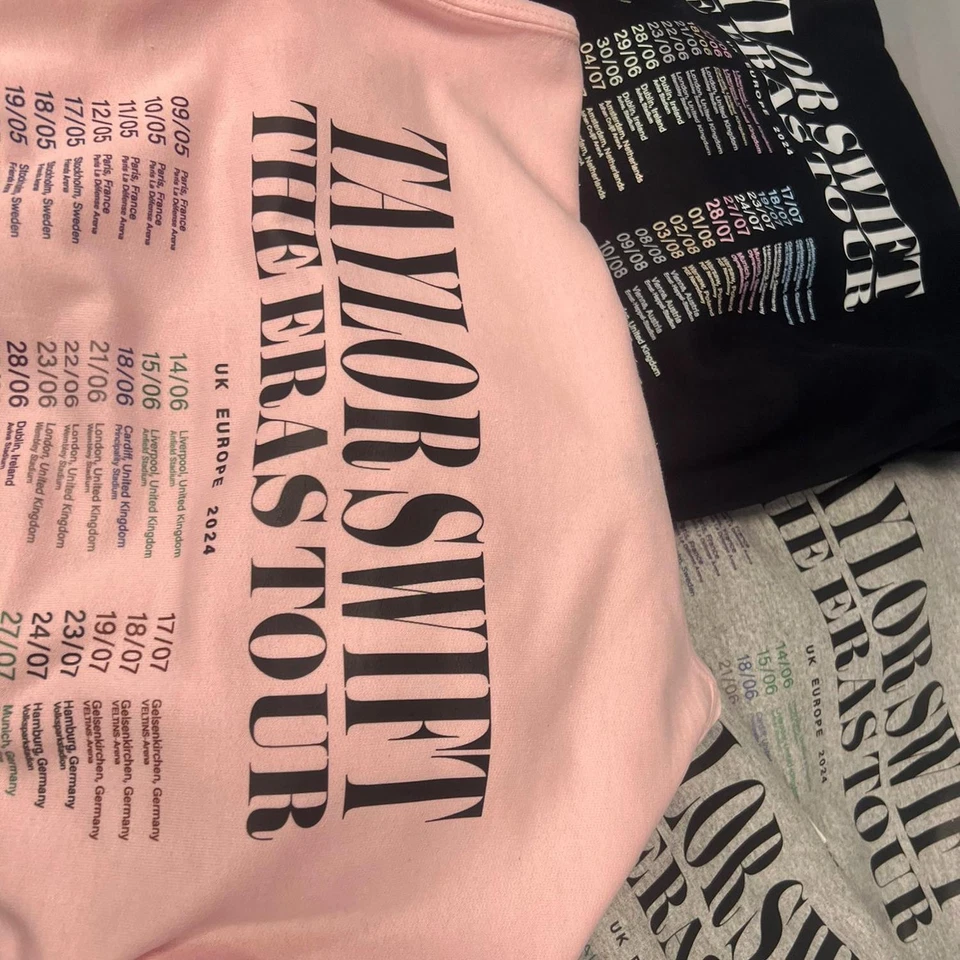 Felpa con cappuccio stampata Taylor per bambini Eras Tour ragazze ragazzi souvenir UK - Immagine 3 di 4