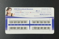 Dental Orthodontics MIM Monoblock Brackets Mini Edgewise 022 no hooks Mesh Base