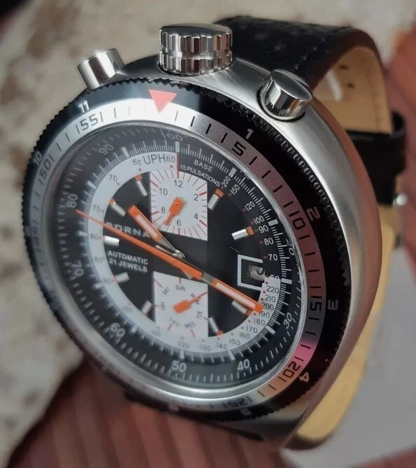 SORNA Bullhead автоматические часы тахометр масштаб новый неношеный - черный m - Изображение 3 из 4