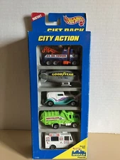 Hot Wheels Goodyear City Action 5 Pack 1996 NIB