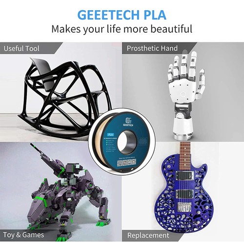 Filamento blanco hueso Geeetech PLA 1,75 mm 1 kg fácil de usar desde EE. UU. para impresora 3D - Imagen 9 de 10