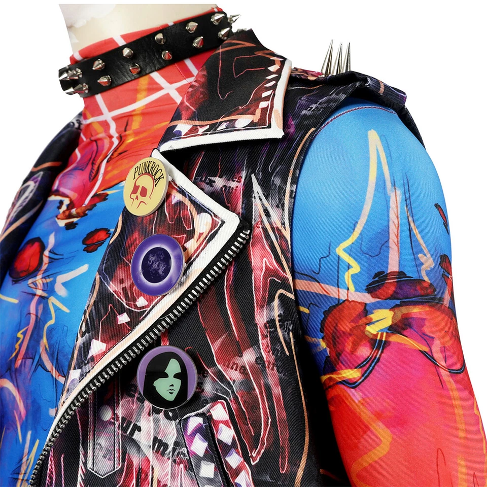 2023 Across The Spider-Verse 蜘蛛侠朋克 Hobie 紧身衣 Cosplay 服装套装 — 第 3/4 张图片