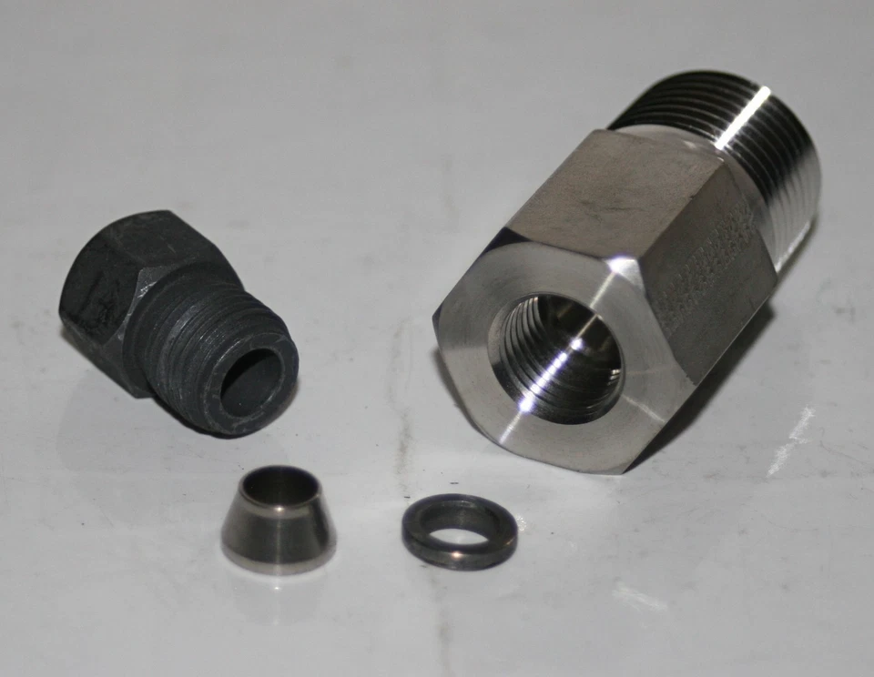 1/4 Tube x 1/2 MNPT 316ss Male Fitting Autoclave 15,000 psi Parker 4-8 FBMP7-SS - Image 3 of 4