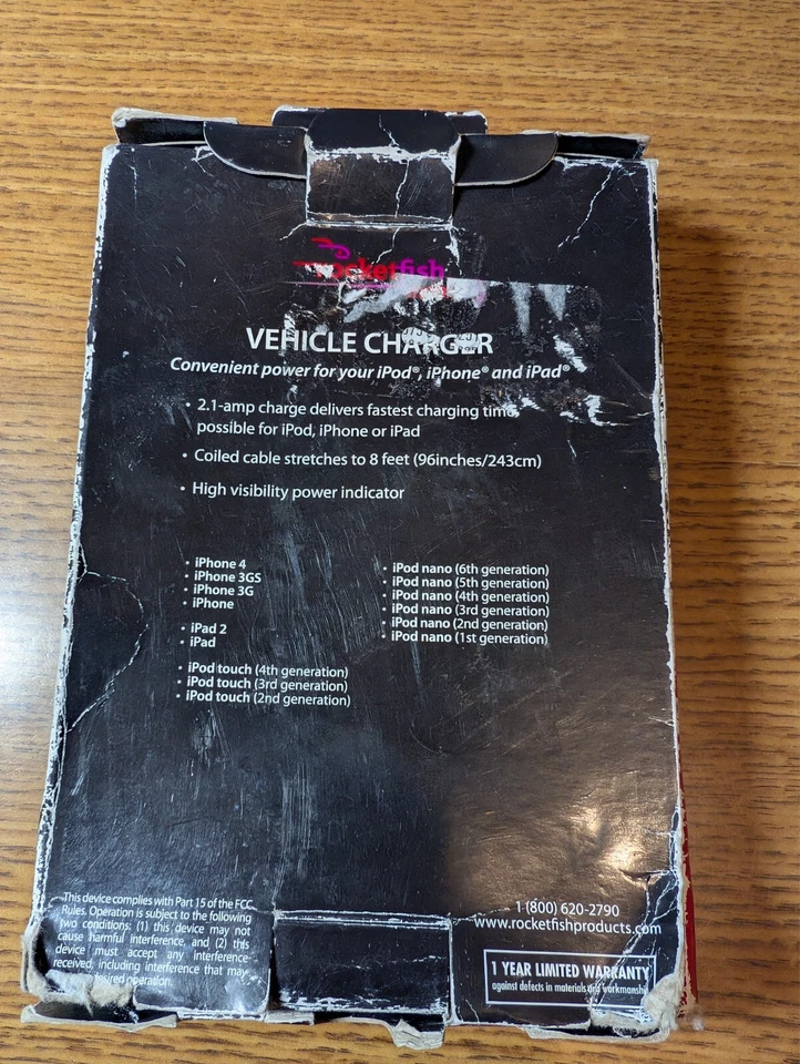 Cargador de coche Rocketfish Apple iPhone, iPad, iPod - RF-IPDCCH - 30 pines - Nuevo Foto 2 de 2
