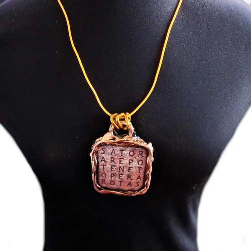 magic square sator necklace protection luck talisman pendant amulet templar seal - Picture 8 of 24