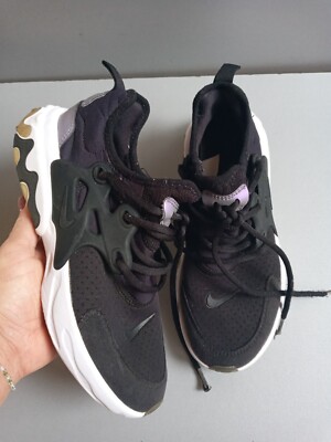 Junior Nike React Presto Schwarz Turnschuhe UK 3,5 EUR 36