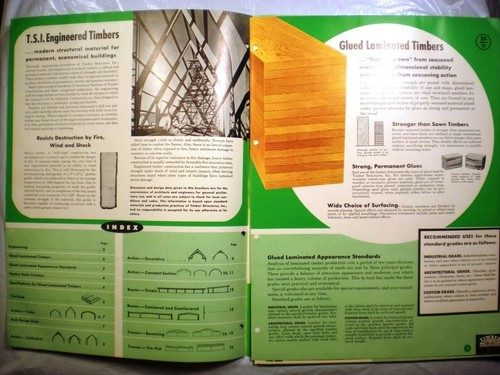 Vtg Timber Structures RETRO Catalog Glue Laminated Arches Engineered Lumber 1955 - Picture 5 of 6