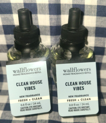 #ad #ad NEW 2 Pack CLEAN HOUSE VIBES Wallflower Refill Bulbs SEALED Bath amp; Body Works $17.60