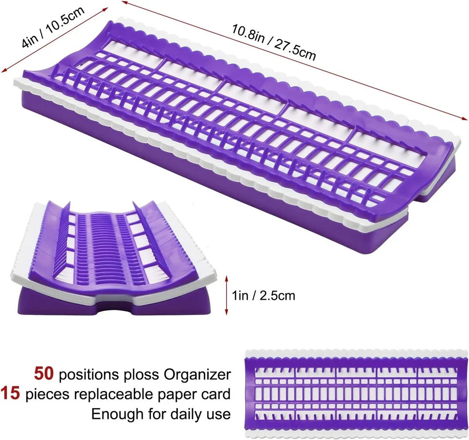 Effortless Cross Stitch Storage - 50-Position Floss Organizer with Needle Cards - Image 4 of 4