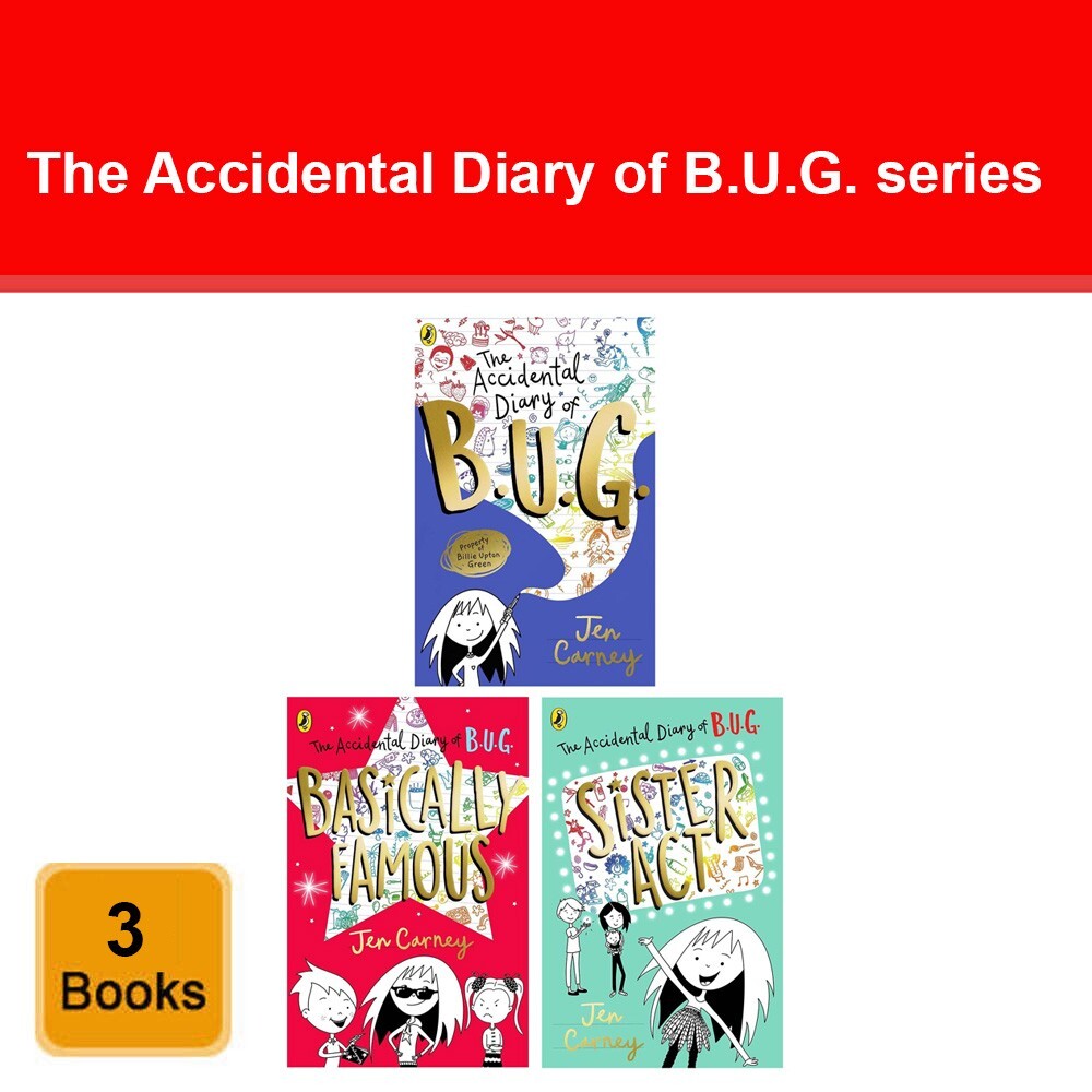 The Accidental Diary of B.U.G. Series 3 Books Collection Set by Jen Carney pack