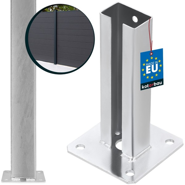 PfostenträGer 60 X 40 Mm Pfostenschuh Pfosten Anker Aufschrauben Zaunpfosten-image