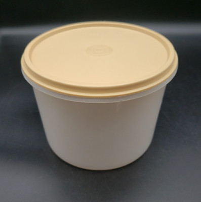 Vintage Tupperware Container 264-2 with 227-27 Almond Lid Retro Kitchen 1954