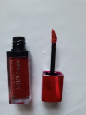 2x BOURJOIS PARIS/ROUGE EDITION AQUA LAQUE LIP GLOSS 05- RED MY LIPS 0.2 OZ