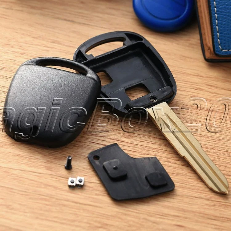 2 Button Car Key Blank Button Shell Case Enclosure For Toyota RAV4 Corolla Echo - Image 2 of 4