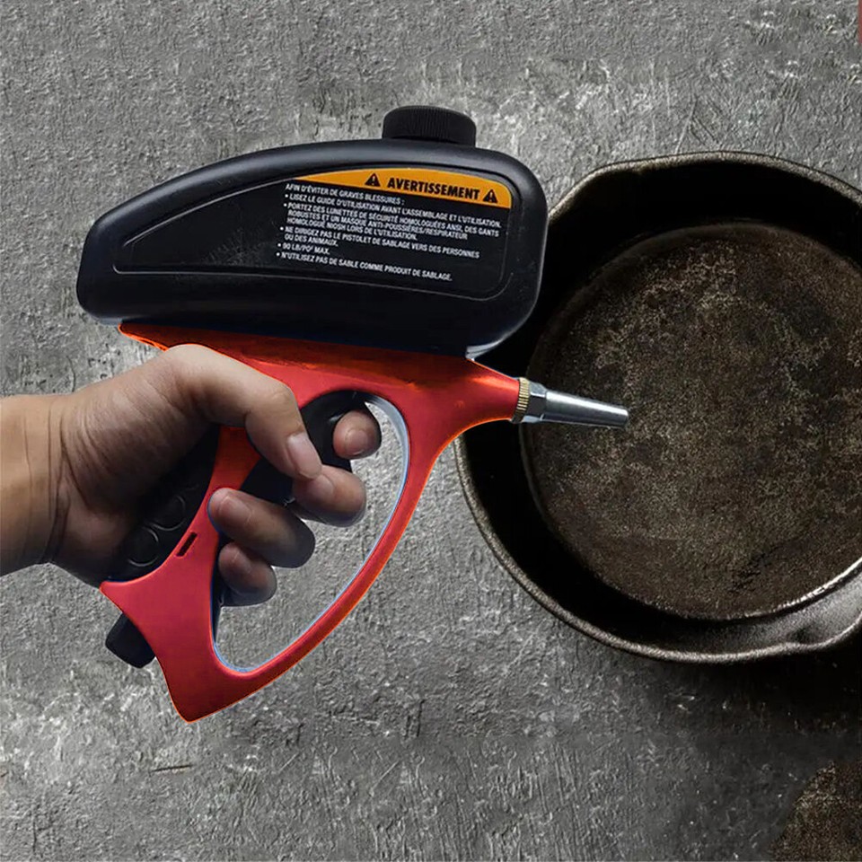 150 PSI Air Sand Blasting Gun with Small Nozzle&Glove Gravity Feed Sand