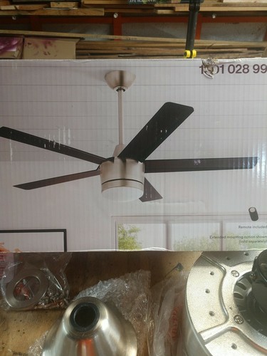 HOME DECOR Merwry 52 in. Integrated LED Indoor Brushed Nickel Ceiling Fan - Picture 11 of 12