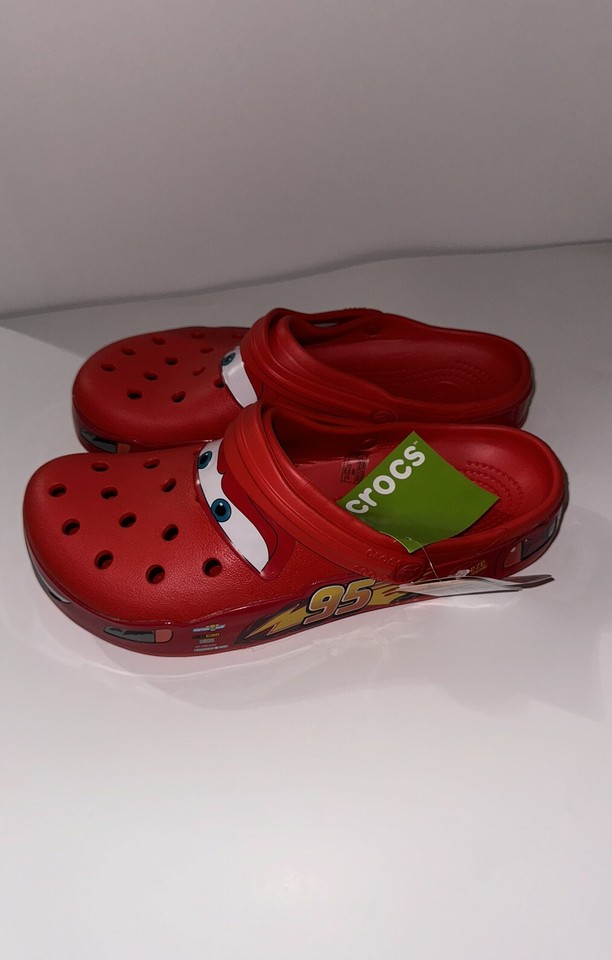 NEW Crocs Classic Clog Cars Lightning Mcqueen Disney Pixar Size 11M 13W