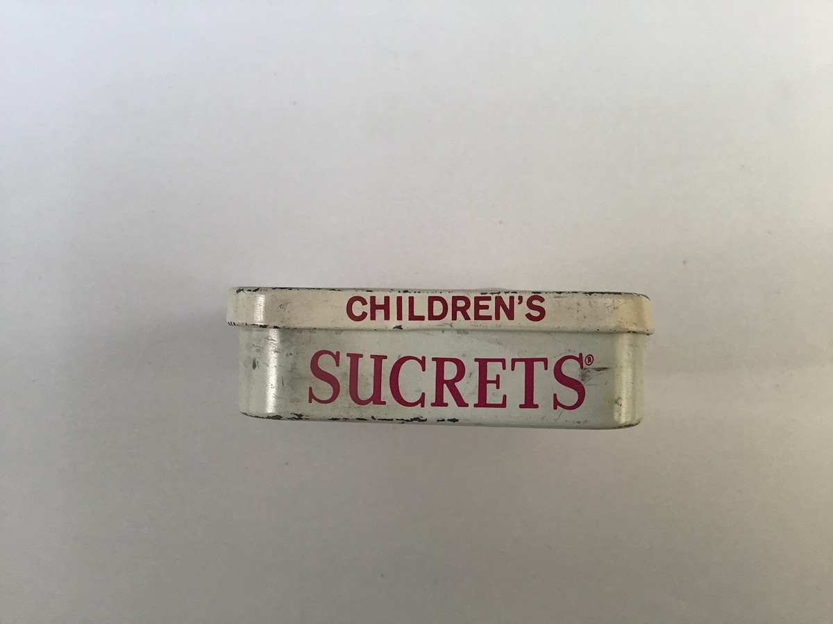 るぅーしぃーLe sucre pétillant サックス ボンネット Vintage Sucrets Tin Children's Sore Throat Lozenges Box