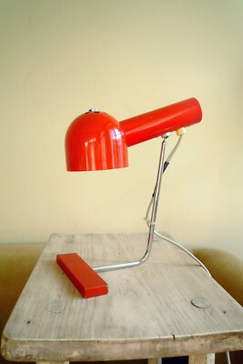 70s space age minimalist table lamp Josef Hurka Napako mid century lamp 