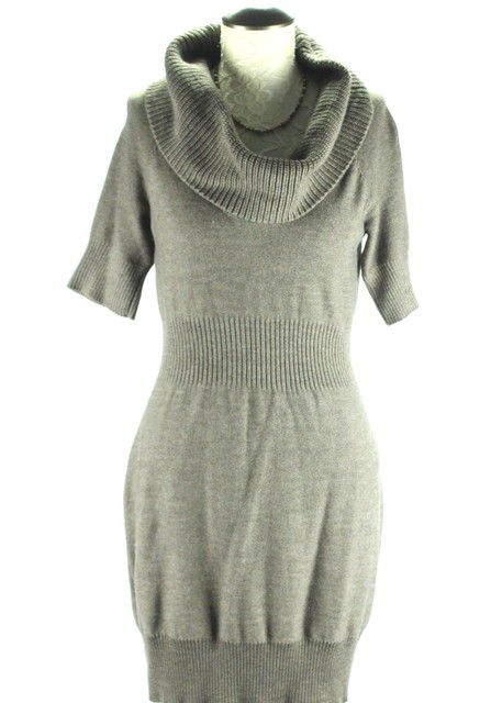 Ann Taylor Loft Sweater Dress Womens Size Small Brown Knit Stretch Wool Blend | eBay