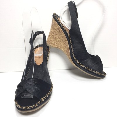seychelles black wedges