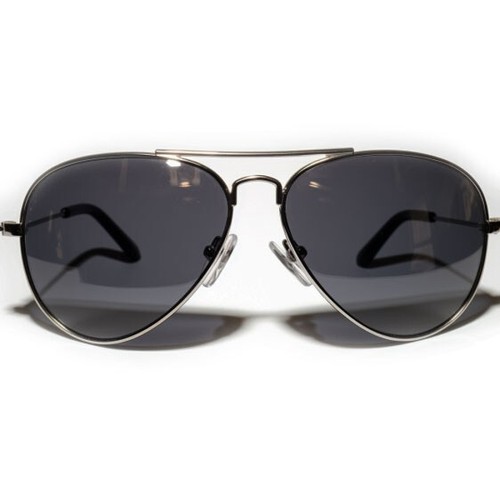 AVIATOR STYLE SUNGLASSES SILVER METAL FRAME SMOKE GREY LENS FOR MEN WOMEN UV400 - Picture 11 of 12