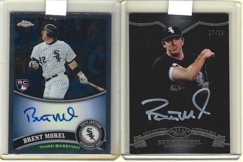 Brent Morel Topps Chrome - Topps Tier One RC's on card Auto's #'d SP (2) Karten Lot