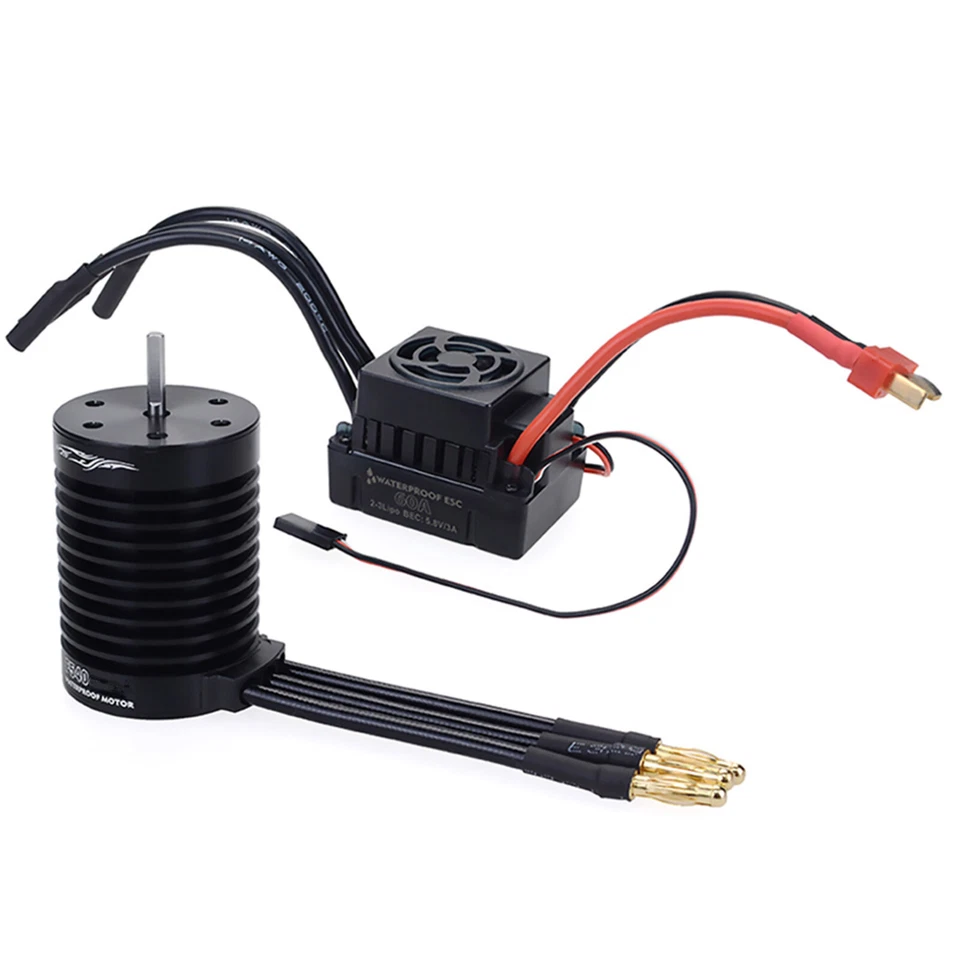 For 1/10 RC Car F540 4370KV Waterproof Brushless Motor With 60A ESC Combo Set - Image 2 of 4