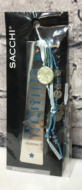 Vintage Barnes Noble Sacchi Metal Bookmark Shoot For The Moon