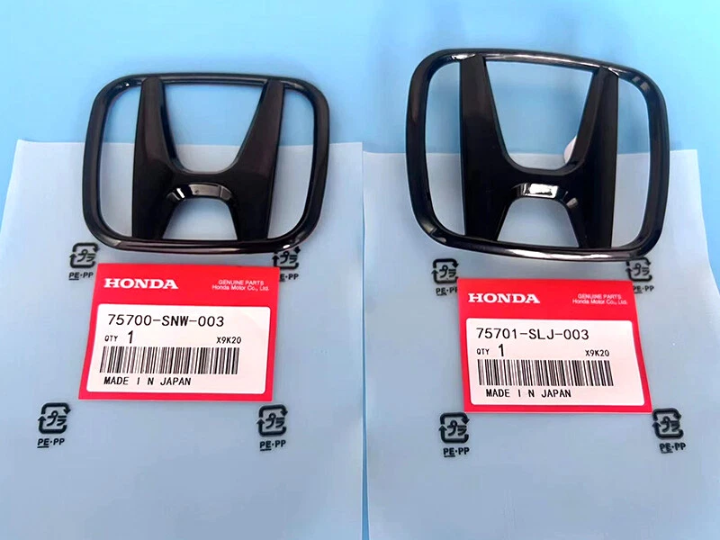 Original OEM para Honda CR-V 2017-2022 negro brillante emblema delantero trasero Foto 2 de 4