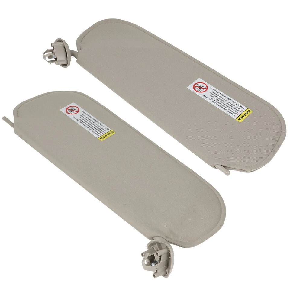 Pair Left & Right Beige Sun Visor For 2003-2019 Chevy GMC Express Savana Foto 3 de 4