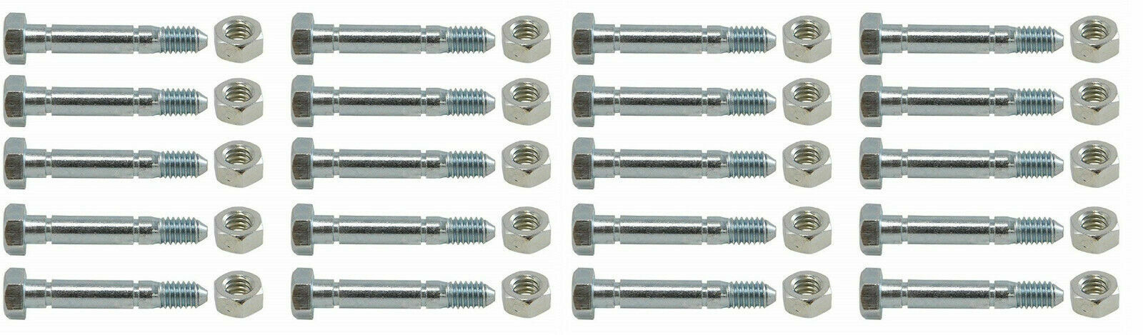 Set of 20 Shear Pins & Nuts for Ariens 510015, 51001500 Snapper 1-3865, 7091550