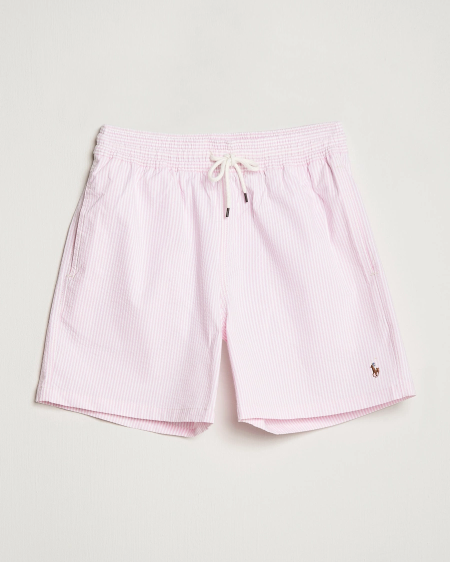 ハーフ・ショートパンツ Polo Ralph Lauren Pink Striped Swim Trunks Polo Ralph Lauren Men's /pink Striped Swim Trunks | ShopSimon