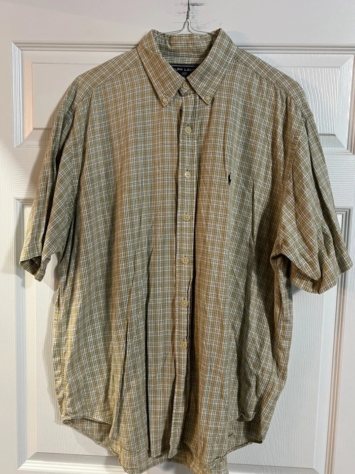 CAMISA DEPORTIVA RALPH LAUREN PARA HOMBRE MANGA CORTA ABOTONADA XL Foto 2 de 2